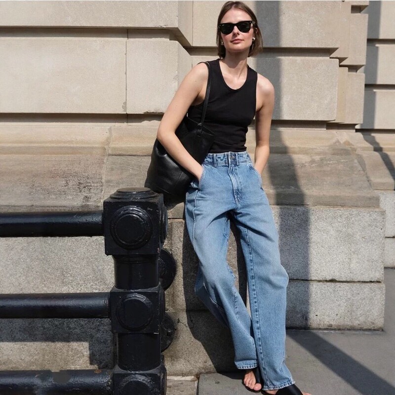 Ap Plus~ Turkish Cotton Washed Vintage Distressed Side Seam Forward-Shifted Loose High-Waisted Denim Pants Curved Harem Trousers Ap Plus~ Turkish Cotton Washed Vintage Distressed Side Seam Forward-Shifted Loose High-Waisted Denim Pants Curved Harem Trousers