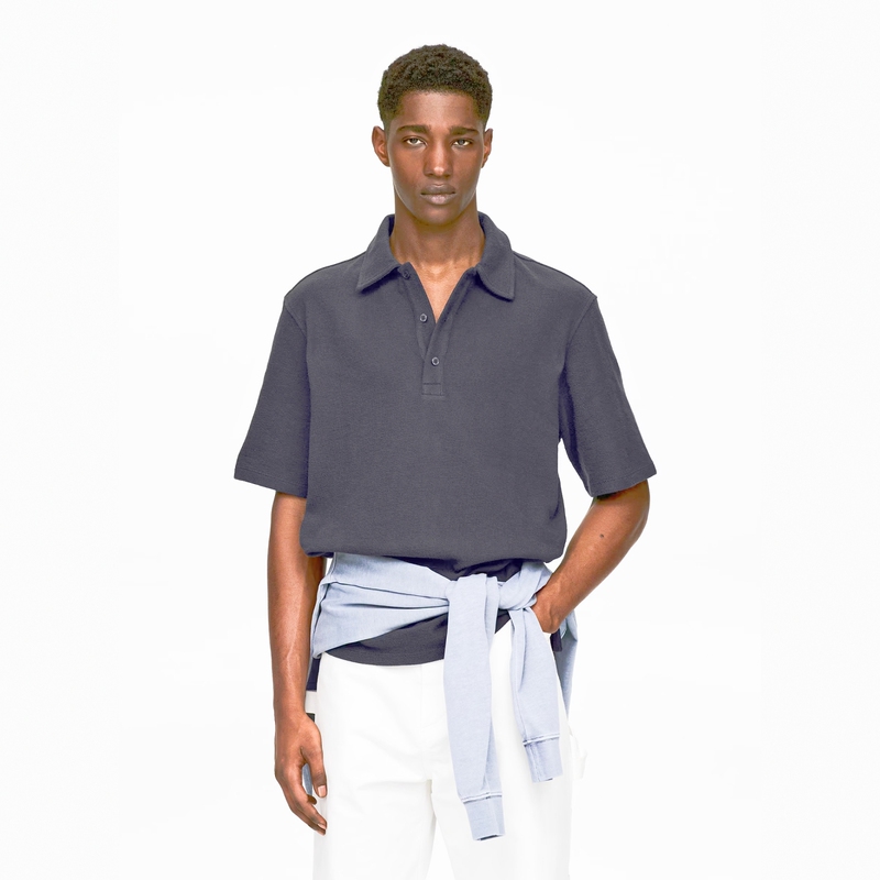 Special~Cs's High-End Ark Pure Cotton Terry Towel Material Is Soft and Thick, Men's Loose-Fitting Polo Shirt for Commuting