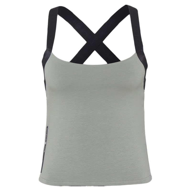 Swedish Sr High-End Nautical Outdoor Camisole Cross U-Neck Square Neck Cotton Blend Yoga Fitness Running Summer