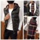 Nhanh tay lưới đỏ với áo vest nam mùa đông Hàn Quốc trùm đầu xuống áo vest cotton ấm vest vest vai áo thủy triều các loại áo ba lỗ nam