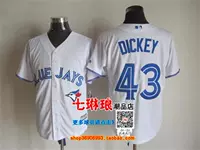 Áo ngắn tay mùa hè Toronto Blue Jays BAUTISTA 19 # 43 DICKEY Jersey Bóng chày Jersey - Thể thao sau bộ quần áo gió the thao nam mùa đông