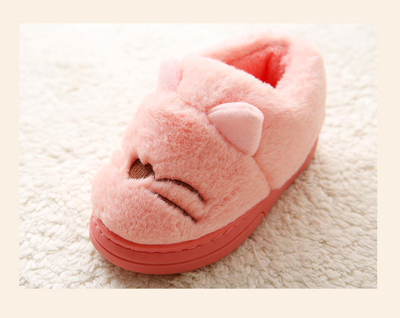 Trang chủ phim hoạt hình dễ thương cho bé dép bông nữ 1-3 tuổi 2 gói với bé nam hai đôi giày cotton mùa đông cộng với nhung trong nhà dép xốp đi trong nhà