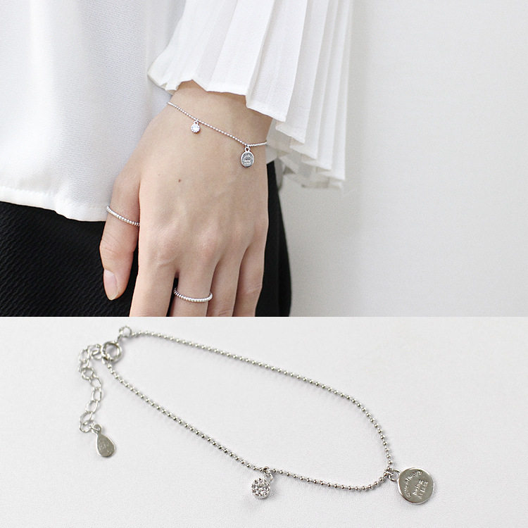 Chaine de cheville en Zircon naturel - Ref 3102843 Image 1