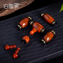 Poyali Warring States Red Agate 108 Beads Set Vajra Star Moon Bodhi diy Accessories Package