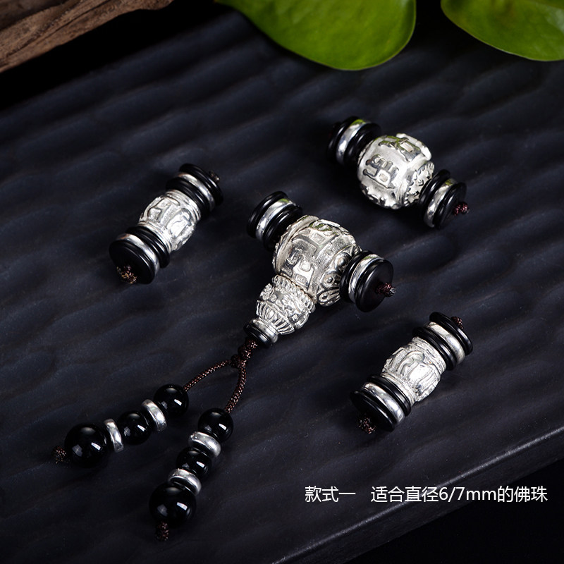 Poijali 925 pure silver Buddha pearl tee head King Kong Star moon Bodhi Moon Bodice Accessories Suit DIY Handstring Accessories package