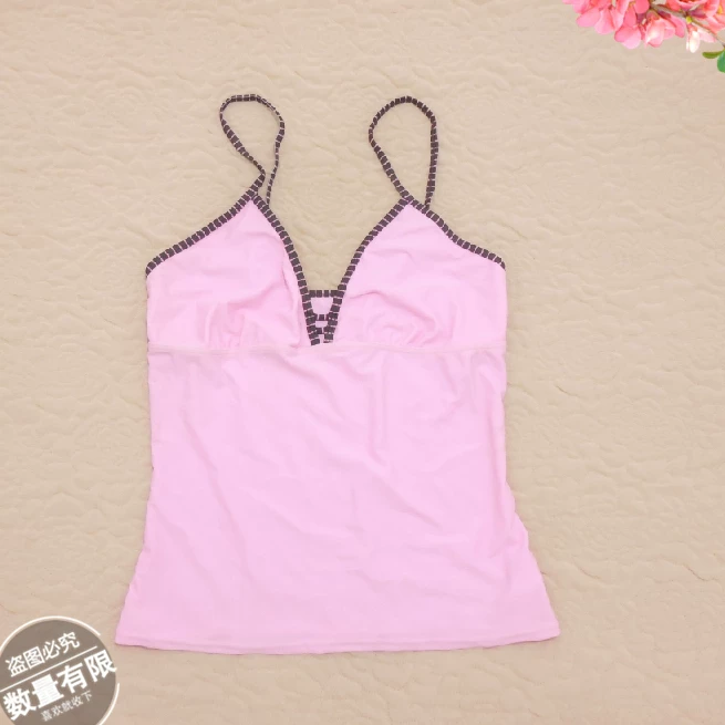 Tankini top cover-belly swimsuit, thin split design, adjustable shoulder straps