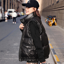 New foreign air standout Eurostock Autumn winter down waistcoat waistcoat with black loose outside wearing vest jacket tide