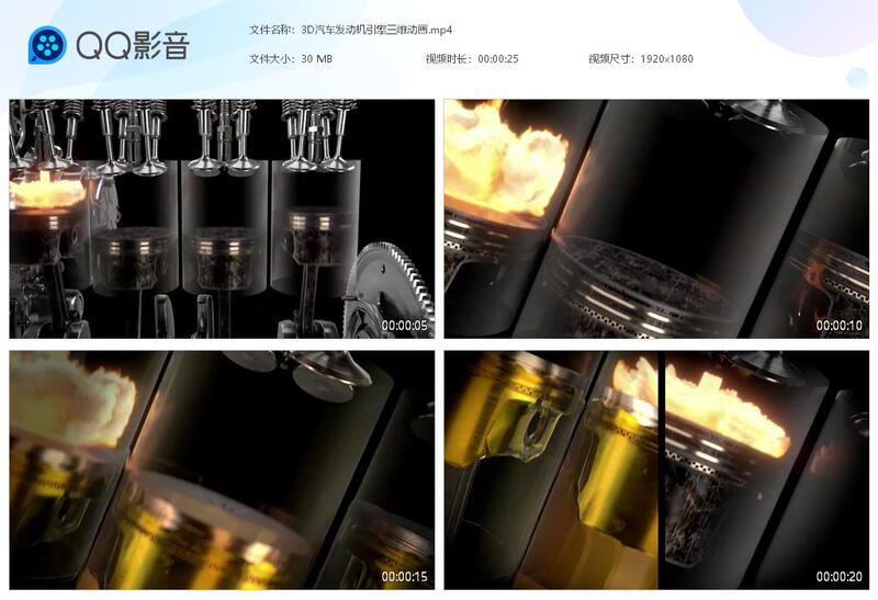 3D Car Engine Lubricant Oil Working Principle Three-Dimensional Animation Video Material