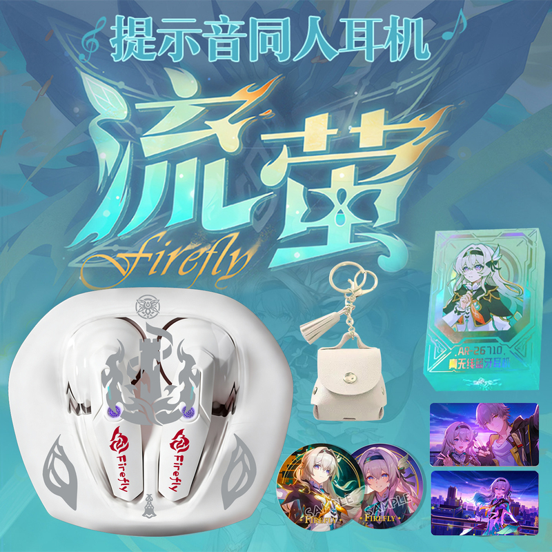 Liuyingmiao Bluetooth Headset Collaboration Model with Wireless Original Sound, Fan Voice Prompts, E-Sports, Anime, and Two-Dimensional Design