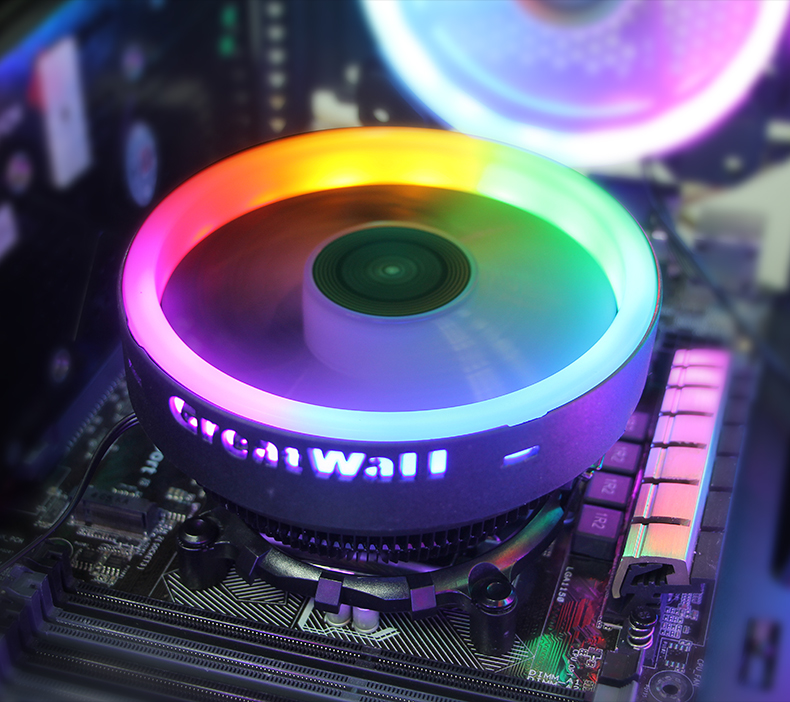 Great Wall Frost Blade X120 Dazzling Desktop Computer CPU Fan Multi Platform Press Down RGB Radiator CPU Radiator