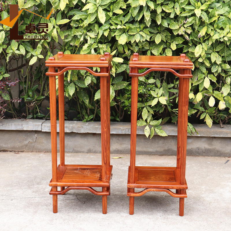 New Chinese flower stand hedgehog red sandalwood mahogany furniture rosewood bonsai rack home shelf all solid wood flower pot rack