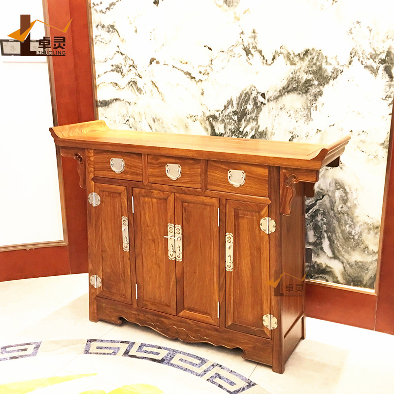 New Chinese teething cabinet Hedgehog Purple Sandalwood Furniture Flowers Pear Wood Door Hall Suxuan Cabinet Brief Solid Wood Bill Custom
