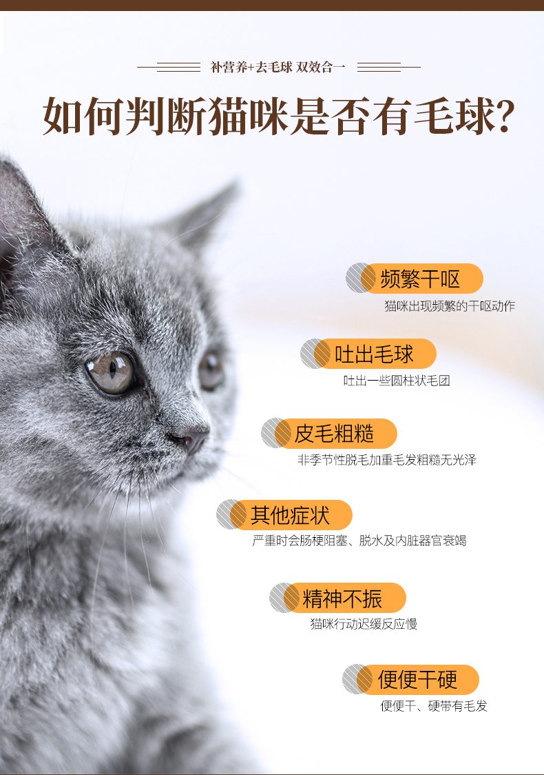 Hổ phách kem mèo tẩy lông bóng cho mèo khô mèo Ba Tư để kem dưỡng tóc 80g - Cat / Dog Health bổ sung Bột kích sữa cho chó mẹ