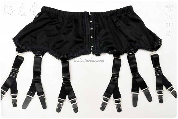 Anh satin có thể tháo rời hình chữ V kim loại clip sáu móc garter vững chắc không thể mất các nhập khẩu ở nước ngoài hộp quà tặng tại chỗ