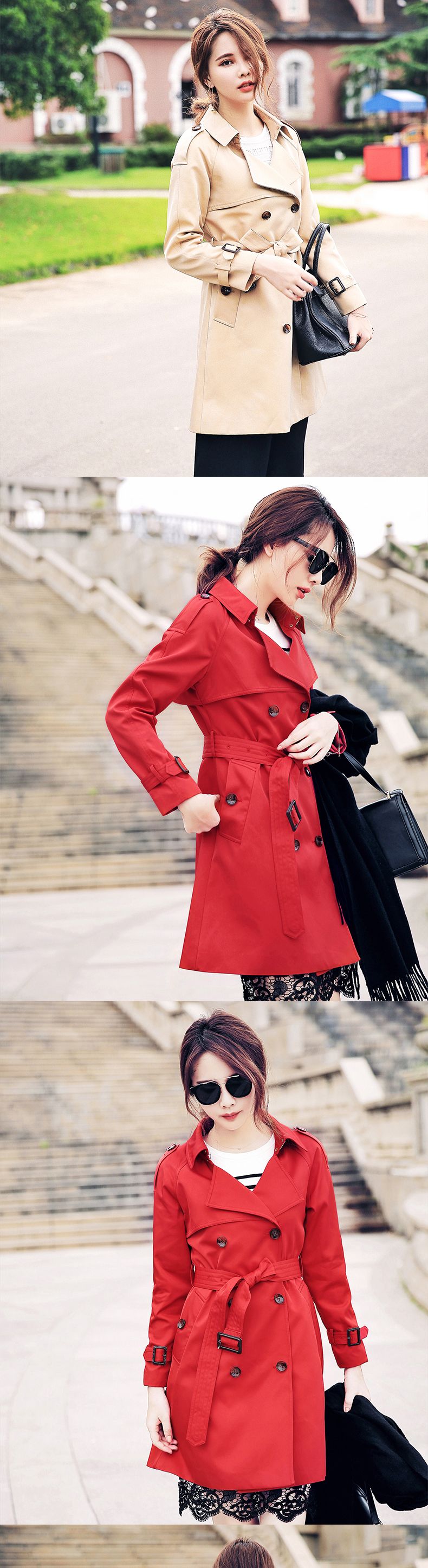 Trench pour femme en Polyester en Polyester - Ref 3226717 Image 15