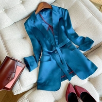 Small blazer womens 2020 spring and summer new French Joker triacetate lace slim slim seven-point sleeve suit