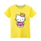 Áo thun cotton bé gái Hello Kitty ngắn tay mùa hè 2020 trẻ lớn mới cởi quần áo Hello Kitty trẻ em - Áo thun