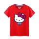 Áo thun cotton bé gái Hello Kitty ngắn tay mùa hè 2020 trẻ lớn mới cởi quần áo Hello Kitty trẻ em - Áo thun