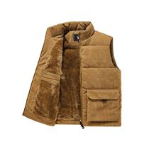 Casual Thick Vest Men Solid Winter Cargo Sleeveless Jacket M