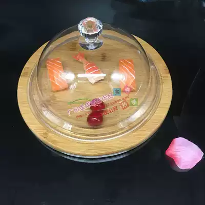 Bamboo round pizza pizza bread steak cake fruit sushi tray Western cut board Wood cake pan