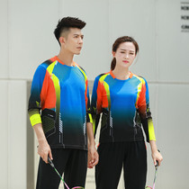 Autumn and winter air volleyball uniforms mens and womens sportswear badminton clothing quick-drying breathable long sleeve mens tennis suit