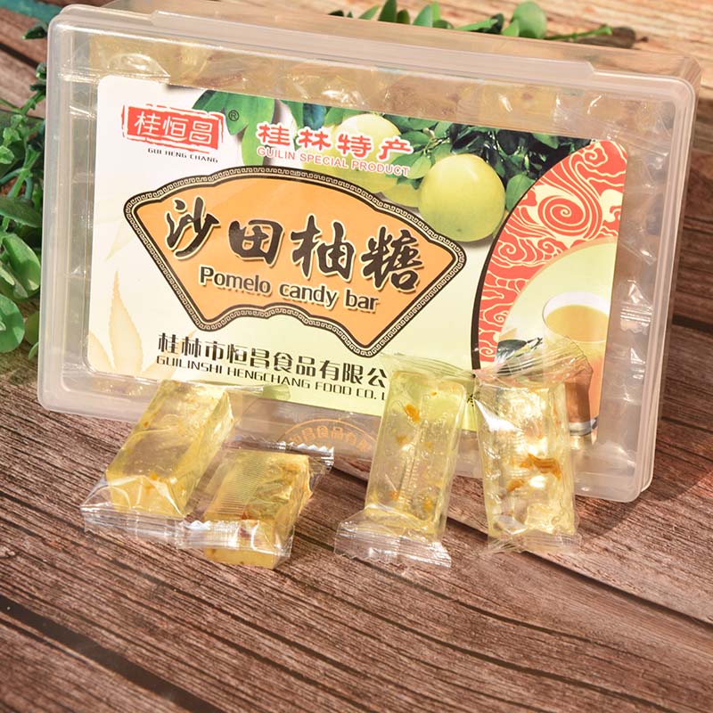 Grapefruit peel Sugar wide Silent specie in Sha Tin Grapefruit mesh red grapefruit Sugar candied fruit old soft sugar traditional handmade fruit