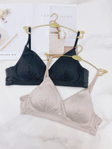 Spring and summer new womens small-breasted satin-free thin triangle cup bra is comfortable soft and easy to wear