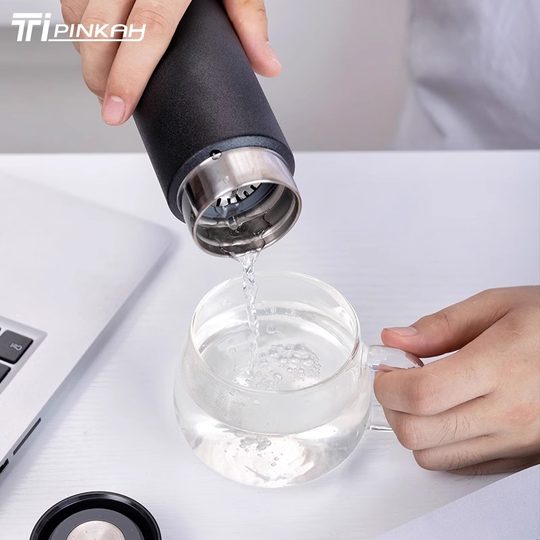 Large-Capacity Thermos Cup, New Model for Men, Autumn and Winter, Warm and Cold Keeping, Compact and Portable, Titanium Double-Layer High-End Gift Health Water Cup