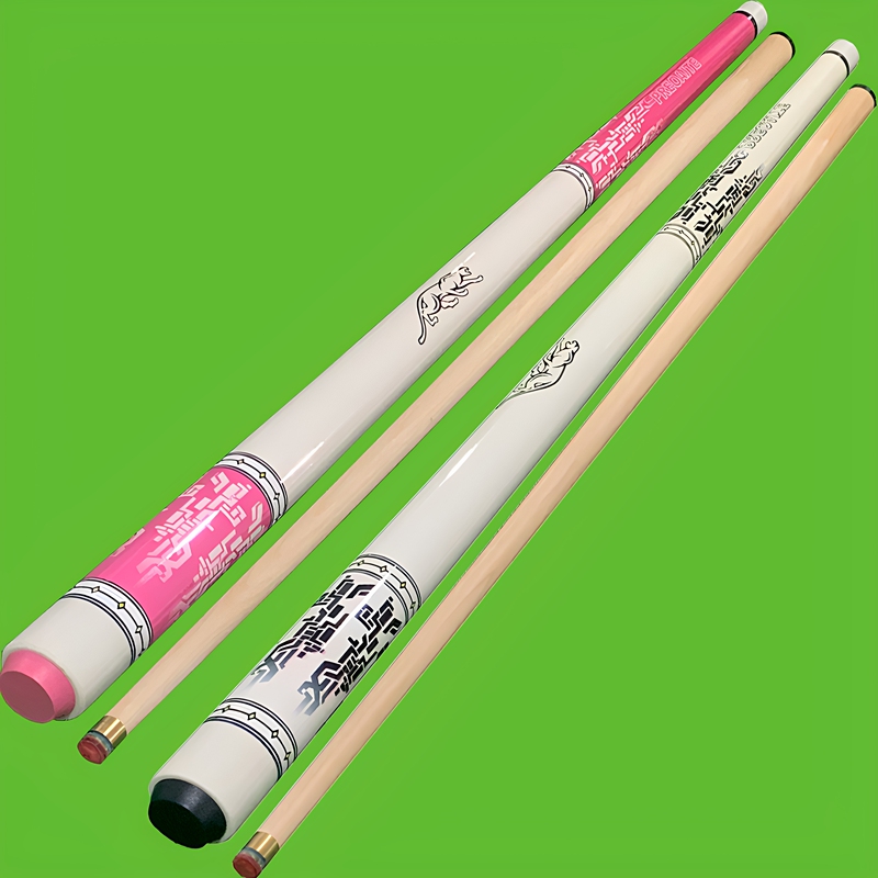 1/2 Split Billiard Cue, Pool Cue with Large Tip, Same Model as Pink Panther, Piano Lacquer Finish on the Butt