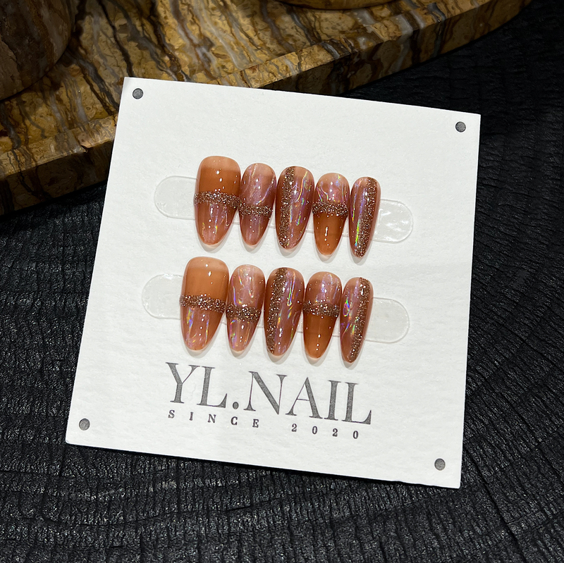 【Yl.Nail Image Moment】Handmade Nail Tips ins Niche Style Brightening Autumn and Winter Rhinestone Aurora Wearable Nail Art 【Yl.Nail Image Moment】Handmade Nail Tips ins Niche Style Brightening Autumn and Winter Rhinestone Aurora Wearable Nail Art