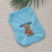 Вафельный жилет-Blue