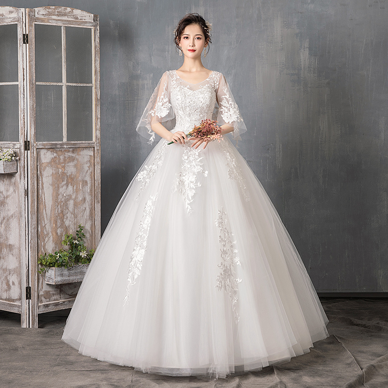 French-Style Light Wedding Dress for Women 2026 New Bridal Main Dress High-Quality Texture Maternity High-Waist Cover Belly Plus Size Petite