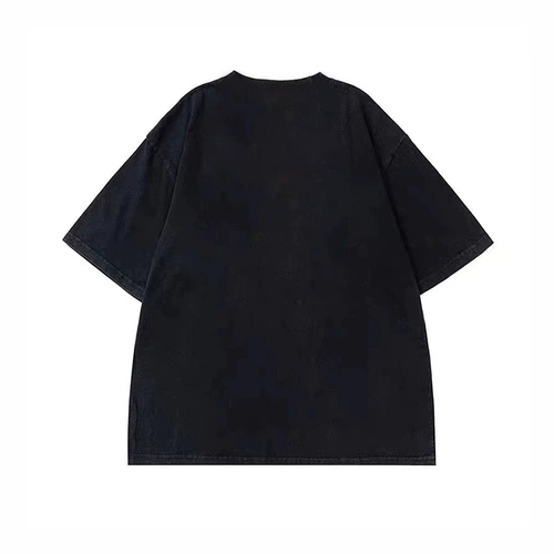 Минималистский мультипликационный мультфильм американский стиль старая вода для мытья вода ретро круглую шею bf ветры Помело свободно