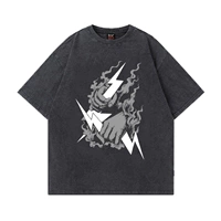 Мытый черный S (свободная версия) (молния захватывается обеими руками)