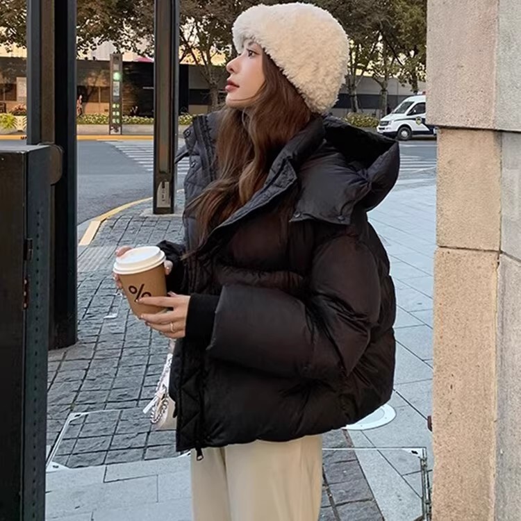 Off-Season Clearance New National Standard 90 White Goose down Petite Fashionable Warm Thickened Black High-End down Jacket Coat