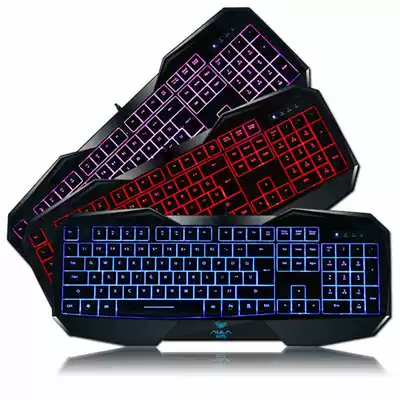 Tarantula eight wild game keyboard mouse game set Three-color backlight luminous computer game keyboard mechanical feel USB Internet Cafe Internet Cafe computer office business typing LOL cf set