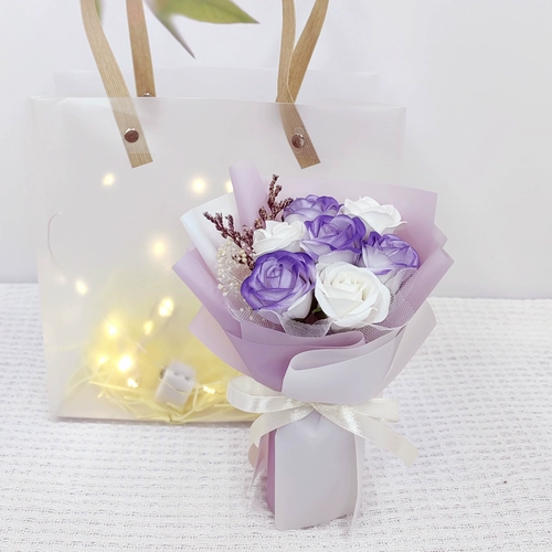 Маленькое мыло в форме цветка с розой в составе, свежее украшение для ногтей с экстрактом подсолнечника для друга, подарок на день рождения