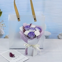 Сиреневая пурпурная роза+большая сумочка+карта