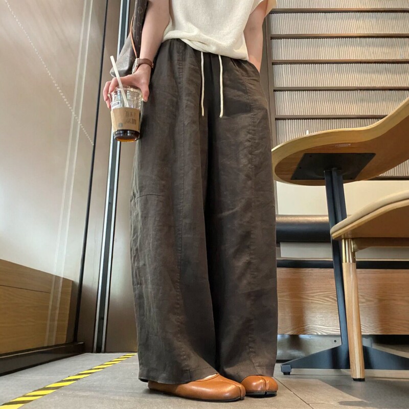 Gray-Green Women's Autumn Scimitar Pants, Plus Size, 2026's Super Popular Pants, Slimming, Loose, Old Money Style Wide-Leg Pants Gray-Green Women's Autumn Scimitar Pants, Plus Size, 2026's Super Popular Pants, Slimming, Loose, Old Money Style Wide-Leg Pants