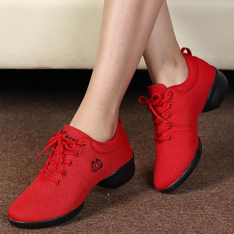 Allaway Square Dance Shoes Women Sailors Dancing Soft Bottom With Netface Dance Shoes Women Adult Sports Fitness Dancing Shoes