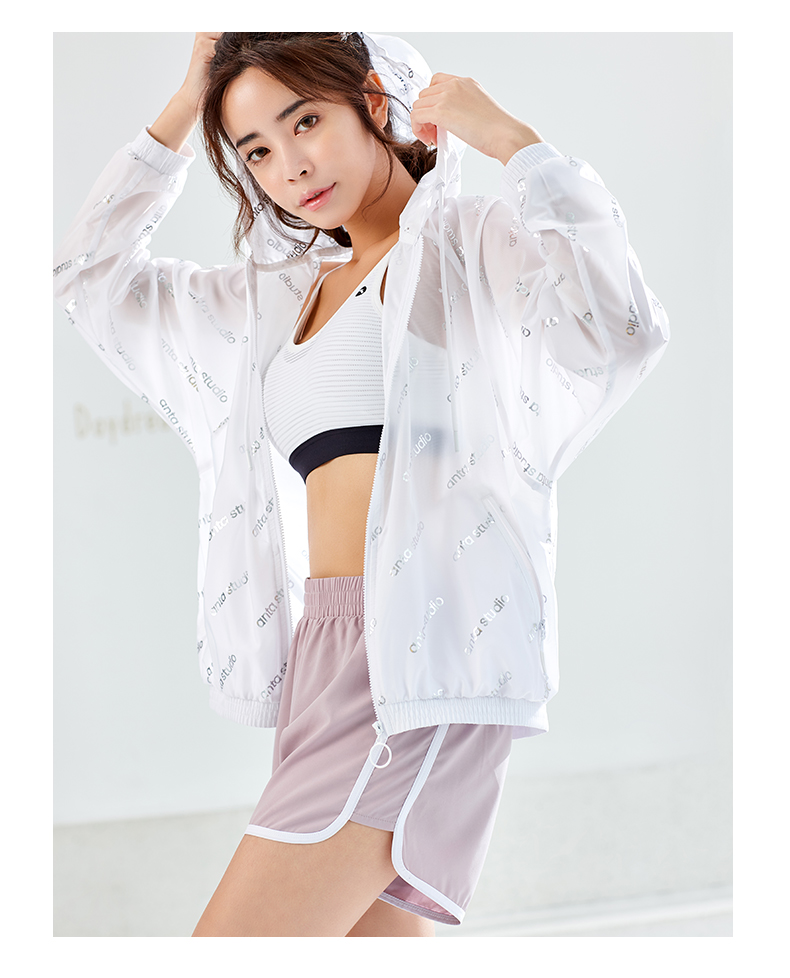 Anta jacket nữ 2019 mùa thu mới trang web chính thức của phụ nữ thời trang áo trùm đầu mỏng chống nắng mỏng quần áo áo khoác gió - Áo gió thể thao áo khoác nam gió