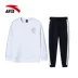 Anta sport suit nữ 2019 xuân hè mới đan áo len dệt kim + quần hai dây nữ chính thức - Thể thao lông cừu / jumper Thể thao lông cừu / jumper