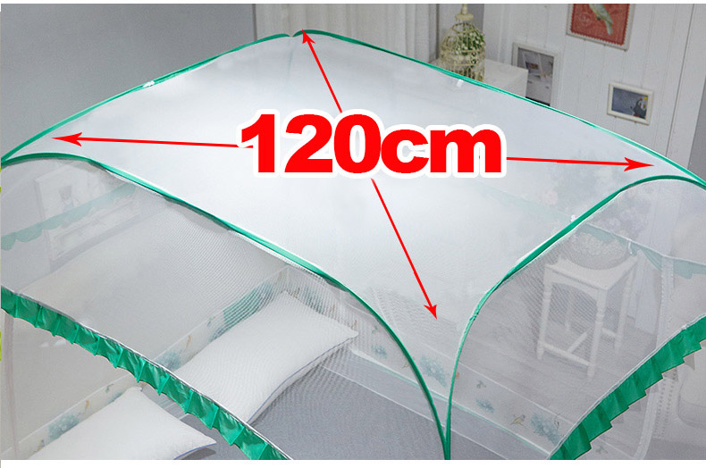 Bắc cực nhung yurt muỗi net miễn phí cài đặt 1.2 m gấp 1.5 ba cửa dây kéo 1.8 m giường đôi nhà