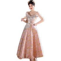 Ai Shinis Dieke Toast Wear Engagement Dress Light Luxury Niche Homecoming Banquet Small High-end Princess Dress