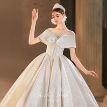 Epic Neon < Star River > Main Wedding Dress 2022 New Summer Bridal Temperament Palace Wind Trailing the Shoulder Temperament