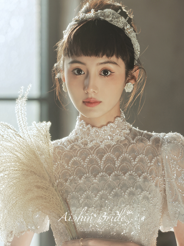 艾诗霓 Wedding dress, retro evening dress, skirt