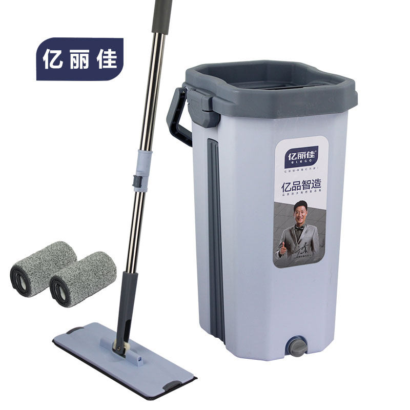 100 million Lijia mop free from hand washing Home One drag sloth mop net dry and wet dual purpose flat depub mopping cloth barrel
