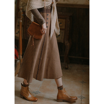 Dream horse retro gugge half body dress autumn winter knit skirt thickened with high waist and hip umbrella skirt 2022 new