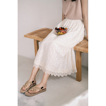 Dream horse rework full of embroidered half body dress lace florian lace French art cotton dress Tenderness umbrella skirt half skirt