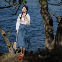 Dream horse cowboy half body dress good wearing 100 lap tightness waist retro umbrella skirt with long skirt for spring and summer women high waist